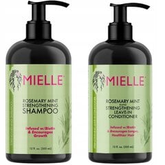 Šampūna un mitrinoša stiprinoša kondicioniera komplekts Mielle Rosemary Mint Scalp & Hair Strength, 355ml cena un informācija | Šampūni | 220.lv