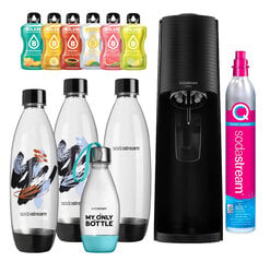 Sodastream Terra Melnais + 3 FUSE 1l + 1 My ONLY 0,5l + Bolero x6 cena un informācija | Gāzētā ūdens aparāti | 220.lv