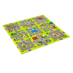 BĒRNU PAKLĀJS MD02 KID'S MAT PUZZLE CARS 9 ELEMENTS 90x90CM NILS FUN cena un informācija | Citas fitnesa preces | 220.lv