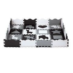 BĒRNU PAKLĀJS MD03 KIDS PLAYPEN PUZZLE MAT GRAY 36 ELEMENTS 120x120CM NILS FUN cena un informācija | Citas fitnesa preces | 220.lv