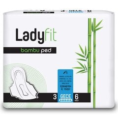 Lady Fit Bamboo Higieniskās Paketes (Night) цена и информация | Тампоны, гигиенические прокладки для критических дней, ежедневные прокладки | 220.lv