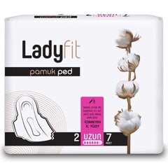 Lady Fit Cotton Higieniskās Paketes(Long) цена и информация | Тампоны, гигиенические прокладки для критических дней, ежедневные прокладки | 220.lv