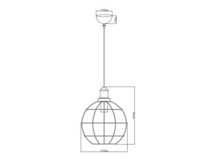 Piekaramā lampa VIELA 3, 29 cm, vecs zelts 7016 cena un informācija | Lustras | 220.lv