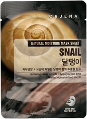 ORJENA Natural Moisture Snail Mask Sheet, 23 ml - reģenerējoša gliemežu gļotas maska uz lapas cena un informācija | Sejas maskas, acu maskas | 220.lv