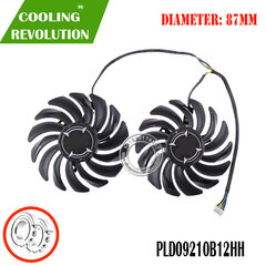 87MM PLD09210B12HH 4Pin grafiskās kartes ventilators MSI ARMOR RX470 RX 480 RX570 RX580 grafiskās videokartes dzesēšanas ventilatoriem цена и информация | Авто принадлежности | 220.lv