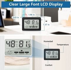 Digitālais termometrs ar higrometru Oria HC2, 4 gab. cena un informācija | Meteostacijas, āra termometri | 220.lv