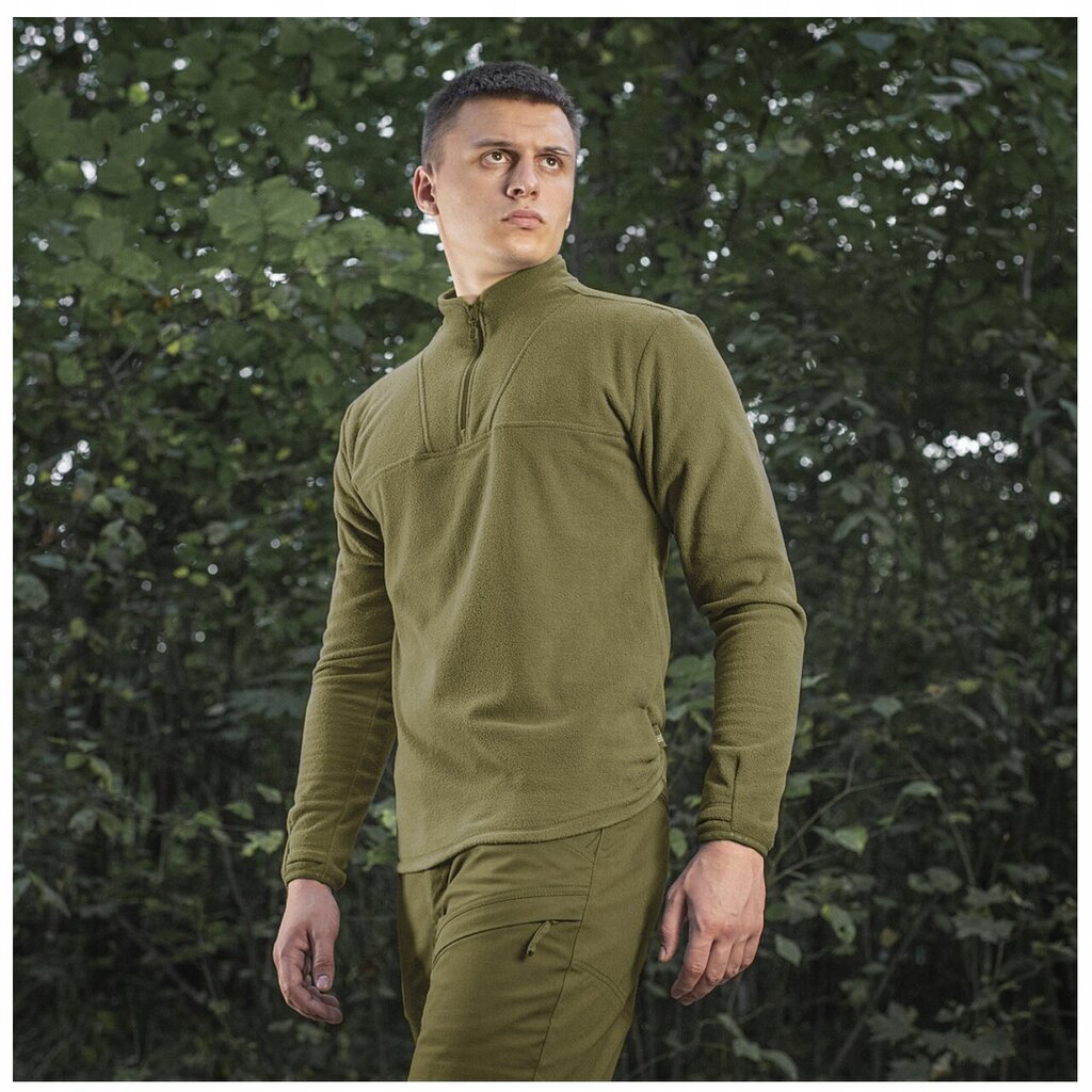 Vīriešu polaras džemperis M-Tac Delta Fleece, Tan cena un informācija | Vīriešu jakas | 220.lv