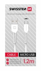 Swissten Data провод USB / Micro USB 1,2 м цена и информация | Кабели для телефонов | 220.lv