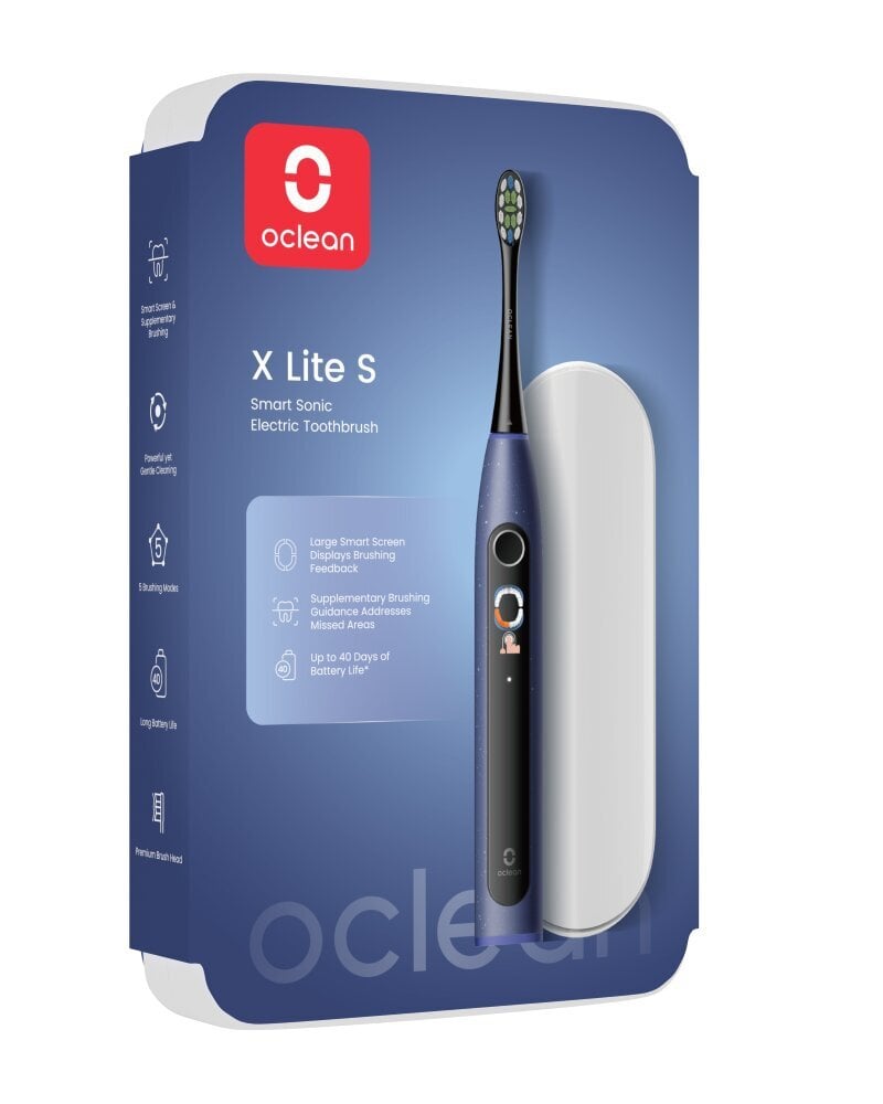 Oclean elektriskā zobu birste X Lite Set Zila cena un informācija | Elektriskās zobu birstes | 220.lv