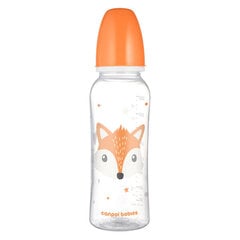 Pudelīte ar šauru kaklu Canpol Cute Animals (11/841), oranža, 250 ml cena un informācija | Bērnu pudelītes un to aksesuāri | 220.lv