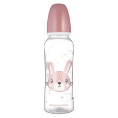 CANPOL pudelīte šaura kakla Cute Animals 250ml, rozā (11/841) цена и информация | Бутылочки и аксессуары | 220.lv