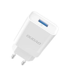 Dudao A4EU USB-A 2.1A wall charger - white цена и информация | Зарядные устройства для телефонов | 220.lv