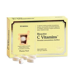 Uztura bagātinātājs BioActive Vitamin C 750mg tabletes N60 cena un informācija | Vitamīni, preparāti, uztura bagātinātāji labsajūtai | 220.lv