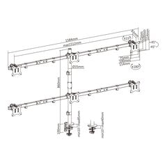 Sbox LCD-352/6-2 цена и информация | Кронштейны для монитора | 220.lv