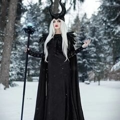 Maleficent kostīms, melns, 3 daļas cena un informācija | Karnevāla tērpi, maskas | 220.lv