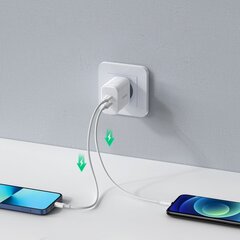 Зарядное устройство для телефона, Ugreen, 2x USB-C, 40 Вт, белый цена и информация | Зарядные устройства Power bank | 220.lv