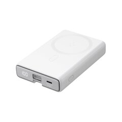 Магнитный аккумулятор, Joyroom JR-PBM011, 10000 мАч., 20 Вт, с подставкой и кабелем Lightning USB-C, белый цена и информация | Зарядные устройства Power bank | 220.lv