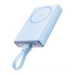 Магнитный аккумулятор, Joyroom JR-PBM011, 10000 мАч., 20 Вт, с подставкой и кабелем Lightning USB-C, teal цена и информация | Зарядные устройства Power bank | 220.lv