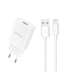 Strāvas lādētājs ar vadu iPhone USB-A - Lightning, Dudao A4EU1, USB-A 2.1A 10W., balts cena un informācija | Lādētāji-akumulatori (Power bank) | 220.lv