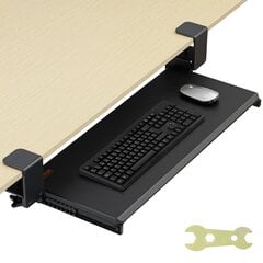 Izvelkams tastatūras statīvs zem galda Vevor, 680 x 280 mm cena un informācija | Klaviatūras | 220.lv