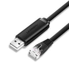 Консольный кабель USB-адаптер, кабель RJ45 витая пара Ethernet, 1,5 м, черный цена и информация | Адаптеры и USB разветвители | 220.lv