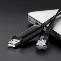 Консольный кабель USB-адаптер, кабель RJ45 витая пара Ethernet, 1,5 м, черный цена и информация | Адаптеры и USB разветвители | 220.lv