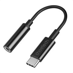 Аудиоадаптер, Choetech AUX0031, USB-C - Jack 3,5 мм, 11 см, черный цена и информация | Адаптеры и USB разветвители | 220.lv