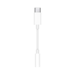 Oriģinālais audio adapteris, Apple MU7E2ZM/A1, USB-C, mini jack 3,5 mm, balts cena un informācija | Adapteri un USB centrmezgli | 220.lv