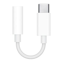 Оригинальный аудиоадаптер, Apple MU7E2ZM/A1, USB-C, мини-джек 3,5 мм, белый цена и информация | Адаптеры и USB разветвители | 220.lv