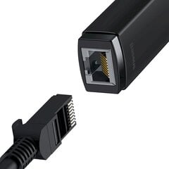 Внешняя сетевая карта, Baseus RJ451, LAN USB Type A RJ45, 100 Мбит/с., серый цена и информация | Аксессуары для компонентов | 220.lv