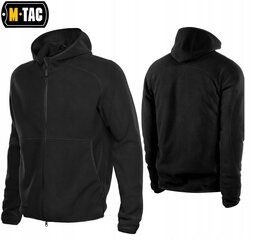 Vīriešu militārais džemperis M-Tac Lite Microfleece Hoodie, Melna cena un informācija | Vīriešu jakas | 220.lv