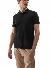 POLO SHIRT 4F мужская 4FWSS24TPTSM130-20S хлопок черный S цена и информация | Мужские футболки | 220.lv