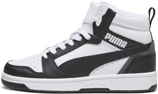 Puma Apavi Pusaudžiem Rebound V6 Mid Jr White White Black 393831 01 393831 01/5.5 cena un informācija | Sporta apavi vīriešiem | 220.lv