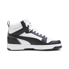 Puma Apavi Pusaudžiem Rebound V6 Mid Jr White White Black 393831 01 393831 01/5.5 cena un informācija | Sporta apavi vīriešiem | 220.lv