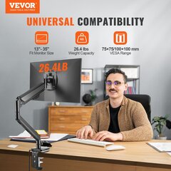 Monitoru turētājs ar USB portu Vevor, 330–889 mm cena un informācija | Monitora turētāji | 220.lv