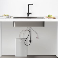 Смеситель для кухни Auralum JBG0507 KITCHEN FAUCET, черный, с душем цена и информация | Принадлежности для кухонных раковин и смесителей | 220.lv