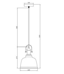 Piekaramā lampa MUSCARI 2 IIB, 22,5 cm, dzintara krāsa 3930, GTV cena un informācija | Griestu lampas | 220.lv