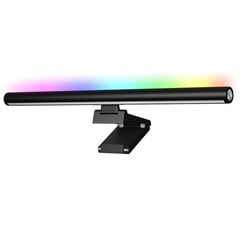 Elight I8 Pro 2in1 PC Monitora & Poratīvā PC Acu saudzējoša 10W Led Lampa 42cm ar RGB krāsu apgaismojumu Melna cena un informācija | Galda lampas | 220.lv