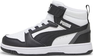 Puma Apavi Bērniem Rebound V6 Mid Jr White Black 393832 01 393832 01/1 cena un informācija | Sporta apavi vīriešiem | 220.lv