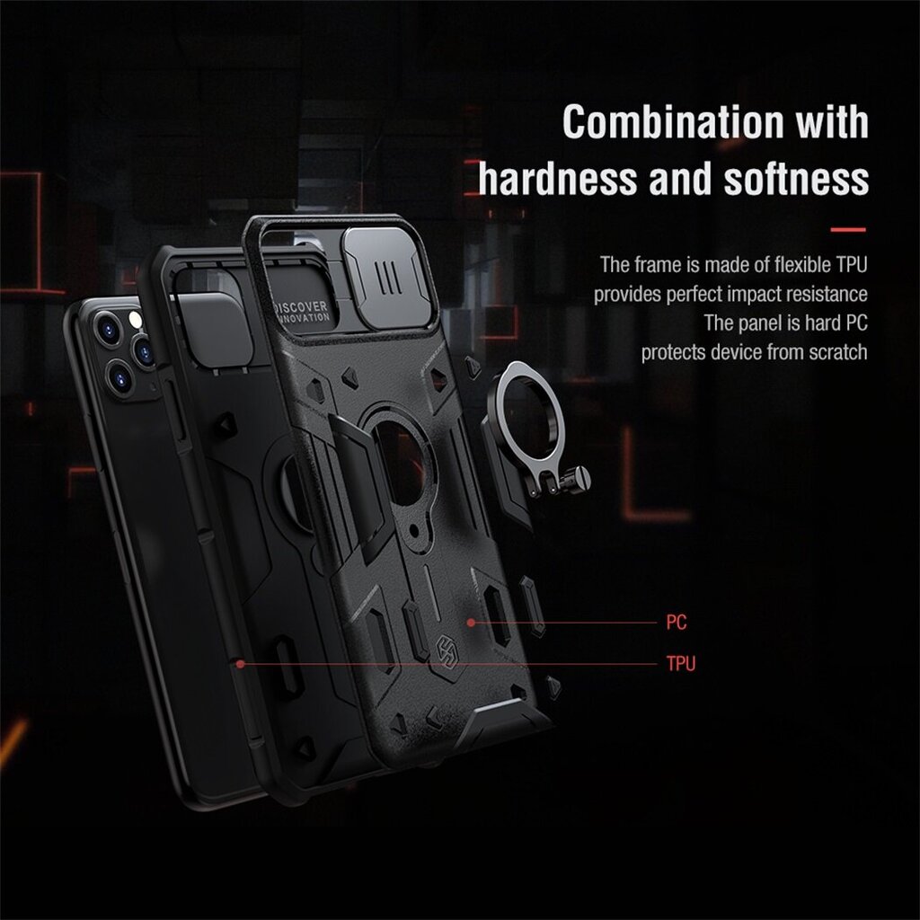 Paredzēts iPhone 11 12 Pro Max 12 mini korpusam CamShield Armor korpusam, slīdošajam kameras gredzenam, balsta statīva aizmugurējais vāciņš iPhone 11 12 Pro - iPhone 12 cena un informācija | Telefonu vāciņi, maciņi | 220.lv