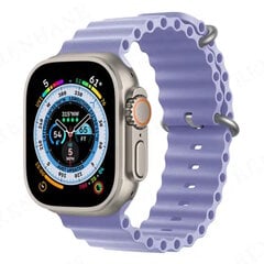 iWear S1 Rievota Mīksta Silikona 20mm aproce priekš Apple Watch 49mm / 45mm / 44mm / 42mm Violeta cena un informācija | Viedpulksteņu un viedo aproču aksesuāri | 220.lv