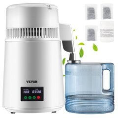 Ūdens destilators Vevor, 750W, 1 L/h, 4L tilpne cena un informācija | Ūdens attīrīšanas sistēmas un filtri | 220.lv