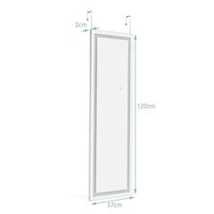 Costway 37 x 120 cm 2 vienā sienas spogulis ar 3 krāsu LED apgaismojumu pilna garuma spogulis piekarināms spogulis цена и информация | Зеркала в прихожую | 220.lv