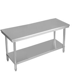 Costway nerūsējošā tērauda virtuves galds darba galds gastro galds nerūsējošā tērauda galds 122x61x90cm 67120859 cena un informācija | Iepirkumu somas | 220.lv