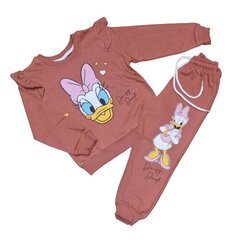 Хлопковый комплект "Daisy Duck" (куртка + брюки) - коричневый цвет. 0787870171271-izm-122 цена и информация | Комплекты для девочек | 220.lv