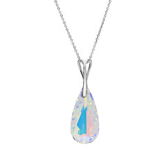 Sudraba kulons "Varavīksnes Kaskāde (Aurora Borealis)" ar Swarovski™ kristāliem DS01K751 cena un informācija | Kaklarotas | 220.lv