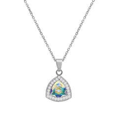 Sudraba kulons "Stihijas Maģija (Aurora Borealis)" ar Swarovski™ kristāliem DS01K754 cena un informācija | Kaklarotas | 220.lv