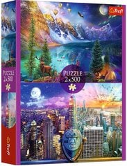 Puzzle 2x500 Tour of America Trefl цена и информация | Песочницы, песок | 220.lv