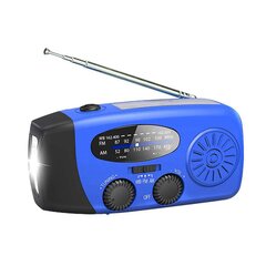 Pārnēsājams avārijas laikapstākļu radio 1000mah saules rokas rokas kloķa avārijas radio ar LED lukturīti SOS trauksmes rokas kloķa radio āra avārijas gadījumiem cena un informācija | Austiņas | 220.lv