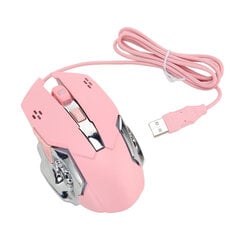 Vadu spēļu pele USB optiskā datora pele ar RGB fona apgaismojumu 4 regulējams DPI līdz 3600 klēpjdatora klusā pele operētājsistēmai Windows 7 8 10 XP Pink cena un informācija | Gaming aksesuāri | 220.lv